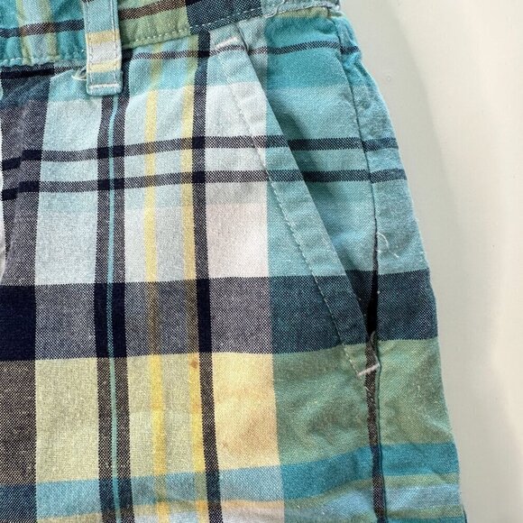 Janie and Jack Blue & Yellow Plaid Little Boys Shorts Size 18 / 24 Months - Picture 4 of 6